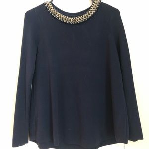 Zara navy knit sweater